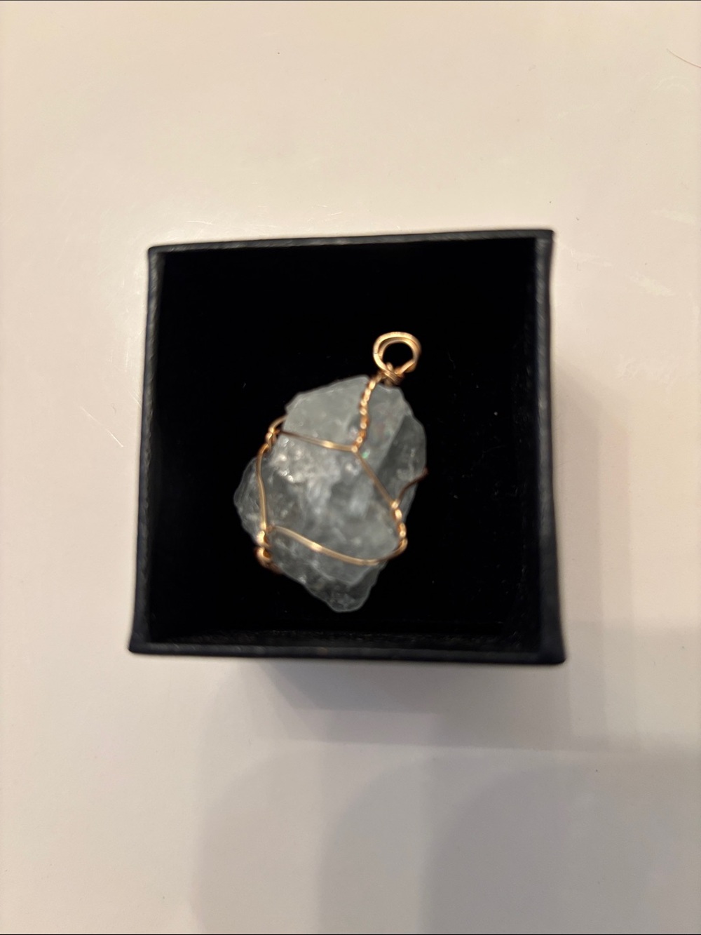 Gold-Wire Green Adventurine Crystal Pendant - Women Jewelry